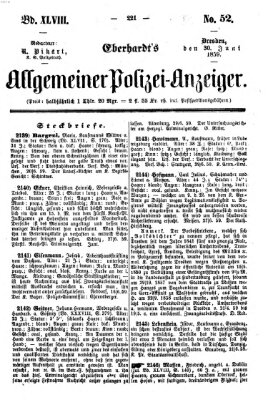 Eberhardt's allgemeiner Polizei-Anzeiger (Allgemeiner Polizei-Anzeiger) Donnerstag 30. Juni 1859