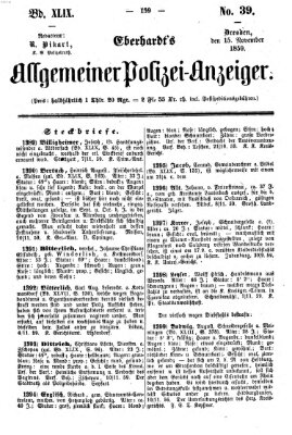 Eberhardt's allgemeiner Polizei-Anzeiger (Allgemeiner Polizei-Anzeiger) Dienstag 15. November 1859