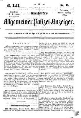 Eberhardt's allgemeiner Polizei-Anzeiger (Allgemeiner Polizei-Anzeiger) Montag 25. Februar 1861