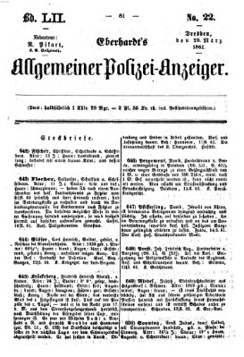 Eberhardt's allgemeiner Polizei-Anzeiger (Allgemeiner Polizei-Anzeiger) Mittwoch 20. März 1861