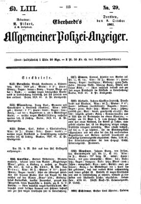 Eberhardt's allgemeiner Polizei-Anzeiger (Allgemeiner Polizei-Anzeiger) Dienstag 8. Oktober 1861