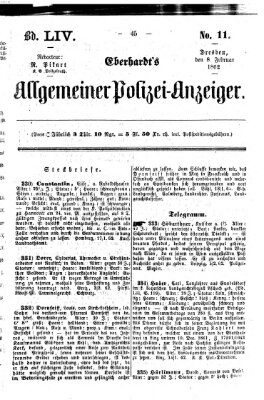 Eberhardt's allgemeiner Polizei-Anzeiger (Allgemeiner Polizei-Anzeiger) Samstag 8. Februar 1862