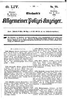 Eberhardt's allgemeiner Polizei-Anzeiger (Allgemeiner Polizei-Anzeiger) Samstag 3. Mai 1862