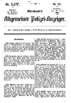 Eberhardt's allgemeiner Polizei-Anzeiger (Allgemeiner Polizei-Anzeiger) Samstag 28. Juni 1862