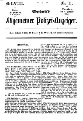 Eberhardt's allgemeiner Polizei-Anzeiger (Allgemeiner Polizei-Anzeiger) Samstag 6. Februar 1864