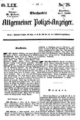 Eberhardt's allgemeiner Polizei-Anzeiger (Allgemeiner Polizei-Anzeiger) Mittwoch 5. Oktober 1864