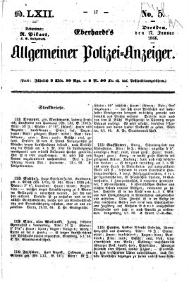 Eberhardt's allgemeiner Polizei-Anzeiger (Allgemeiner Polizei-Anzeiger) Mittwoch 17. Januar 1866