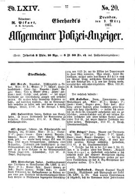 Eberhardt's allgemeiner Polizei-Anzeiger (Allgemeiner Polizei-Anzeiger) Samstag 9. März 1867