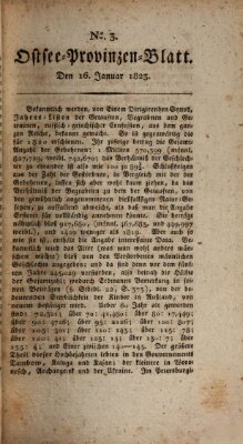 Ostsee-Provinzen-Blatt Donnerstag 16. Januar 1823
