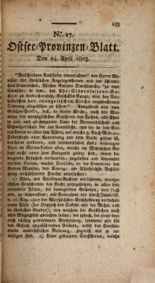 Ostsee-Provinzen-Blatt Donnerstag 24. April 1823