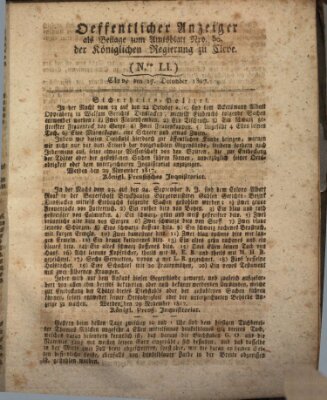 Amtsblatt der Königlichen Regierung zu Cleve Mittwoch 17. Dezember 1817