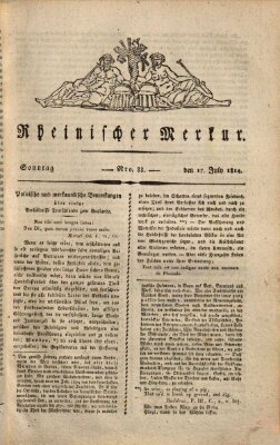 Rheinischer Merkur Sonntag 17. Juli 1814