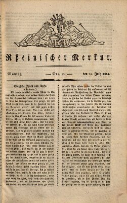 Rheinischer Merkur Montag 25. Juli 1814