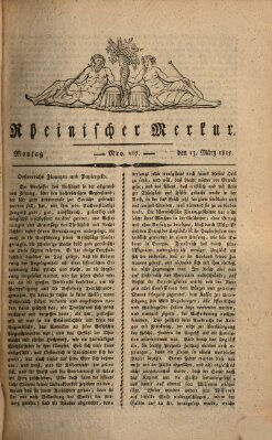 Rheinischer Merkur Montag 13. März 1815