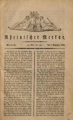 Rheinischer Merkur Mittwoch 6. Dezember 1815