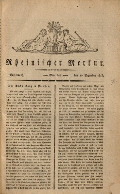 Rheinischer Merkur Mittwoch 20. Dezember 1815