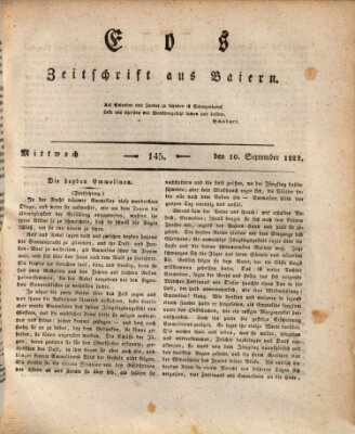 Eos Mittwoch 10. September 1823