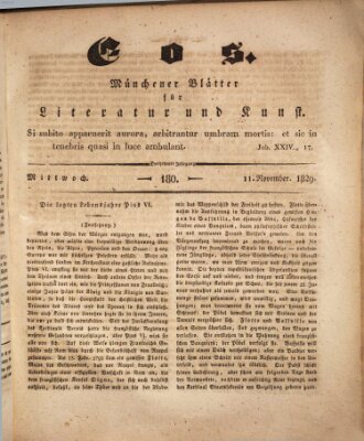 Eos Mittwoch 11. November 1829
