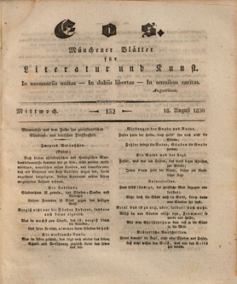 Eos Mittwoch 18. August 1830
