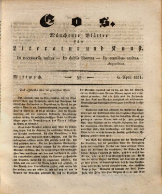 Eos Mittwoch 6. April 1831