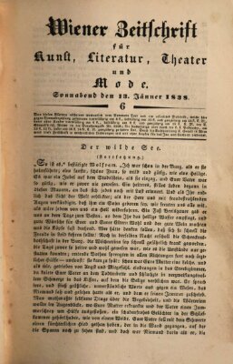 Wiener Zeitschrift für Kunst, Literatur, Theater und Mode Samstag 13. Januar 1838