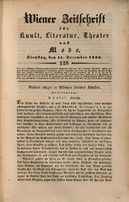 Wiener Zeitschrift für Kunst, Literatur, Theater und Mode Dienstag 11. Dezember 1838