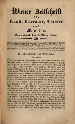 Wiener Zeitschrift für Kunst, Literatur, Theater und Mode Samstag 9. März 1839