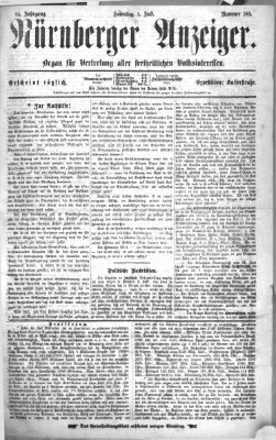 Nürnberger Anzeiger Samstag 1. Juli 1871