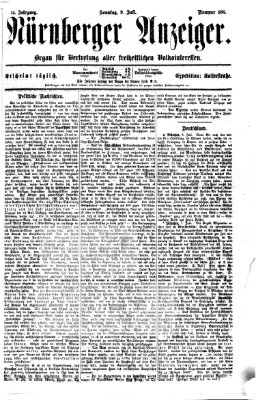 Nürnberger Anzeiger Sonntag 9. Juli 1871