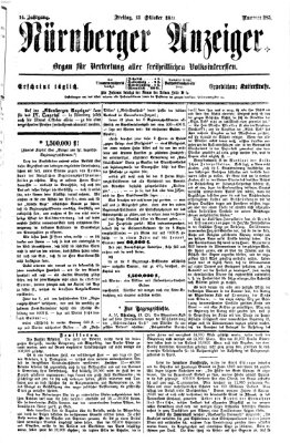 Nürnberger Anzeiger Freitag 13. Oktober 1871