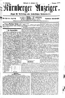Nürnberger Anzeiger Mittwoch 25. Oktober 1871
