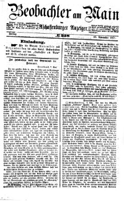 Beobachter am Main und Aschaffenburger Anzeiger Freitag 10. November 1871