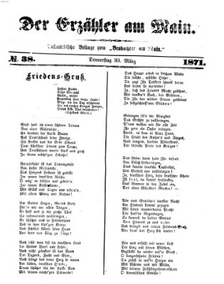 Der Erzähler am Main (Beobachter am Main und Aschaffenburger Anzeiger) Donnerstag 30. März 1871