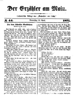 Der Erzähler am Main (Beobachter am Main und Aschaffenburger Anzeiger) Donnerstag 13. April 1871