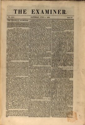 Examiner Samstag 3. Juni 1843