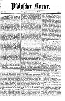 Pfälzischer Kurier Donnerstag 11. Oktober 1866
