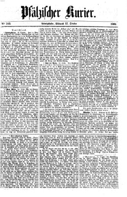 Pfälzischer Kurier Mittwoch 17. Oktober 1866