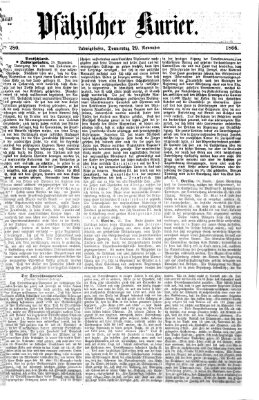Pfälzischer Kurier Donnerstag 29. November 1866
