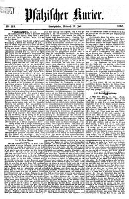Pfälzischer Kurier Mittwoch 17. Juli 1867