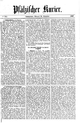 Pfälzischer Kurier Mittwoch 25. September 1867