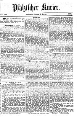 Pfälzischer Kurier Dienstag 3. Dezember 1867