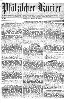 Pfälzischer Kurier Sonntag 26. Januar 1868