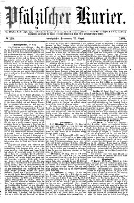 Pfälzischer Kurier Donnerstag 20. August 1868
