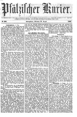 Pfälzischer Kurier Mittwoch 26. August 1868