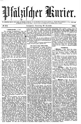 Pfälzischer Kurier Donnerstag 10. September 1868