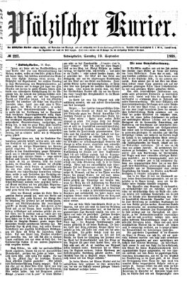Pfälzischer Kurier Samstag 19. September 1868