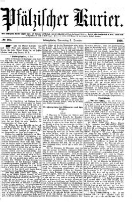 Pfälzischer Kurier Donnerstag 3. Dezember 1868