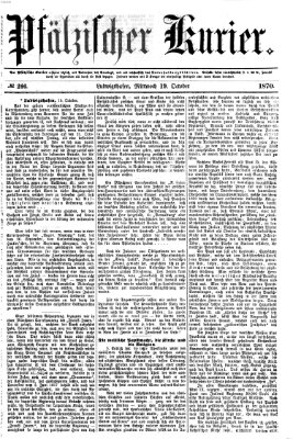 Pfälzischer Kurier Mittwoch 19. Oktober 1870