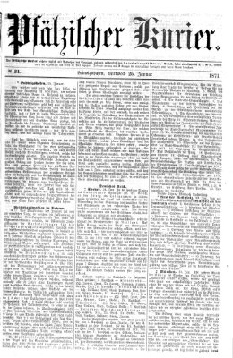 Pfälzischer Kurier Mittwoch 25. Januar 1871