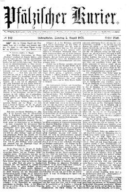 Pfälzischer Kurier Samstag 5. August 1871